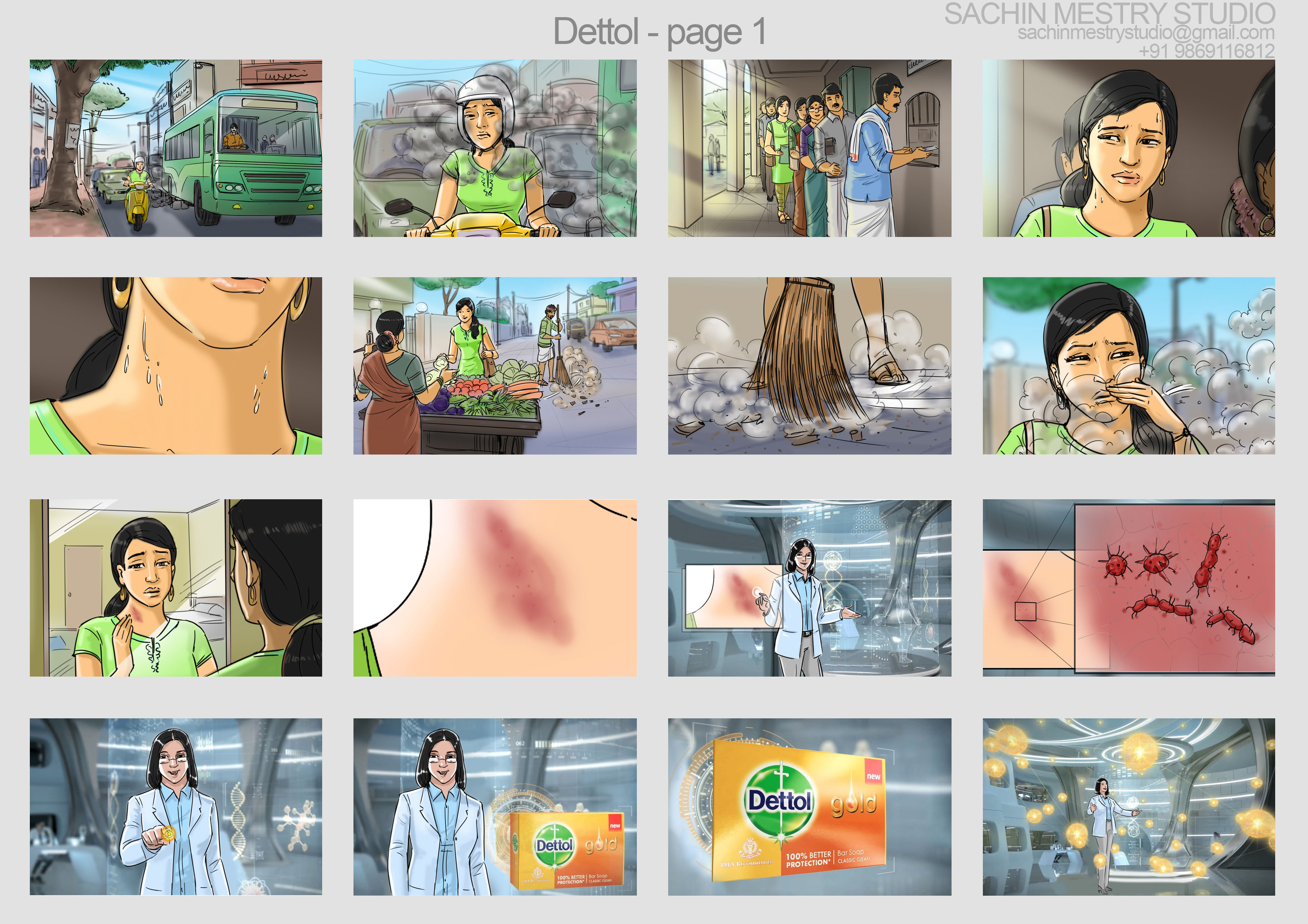 Storyboard for: Dettol